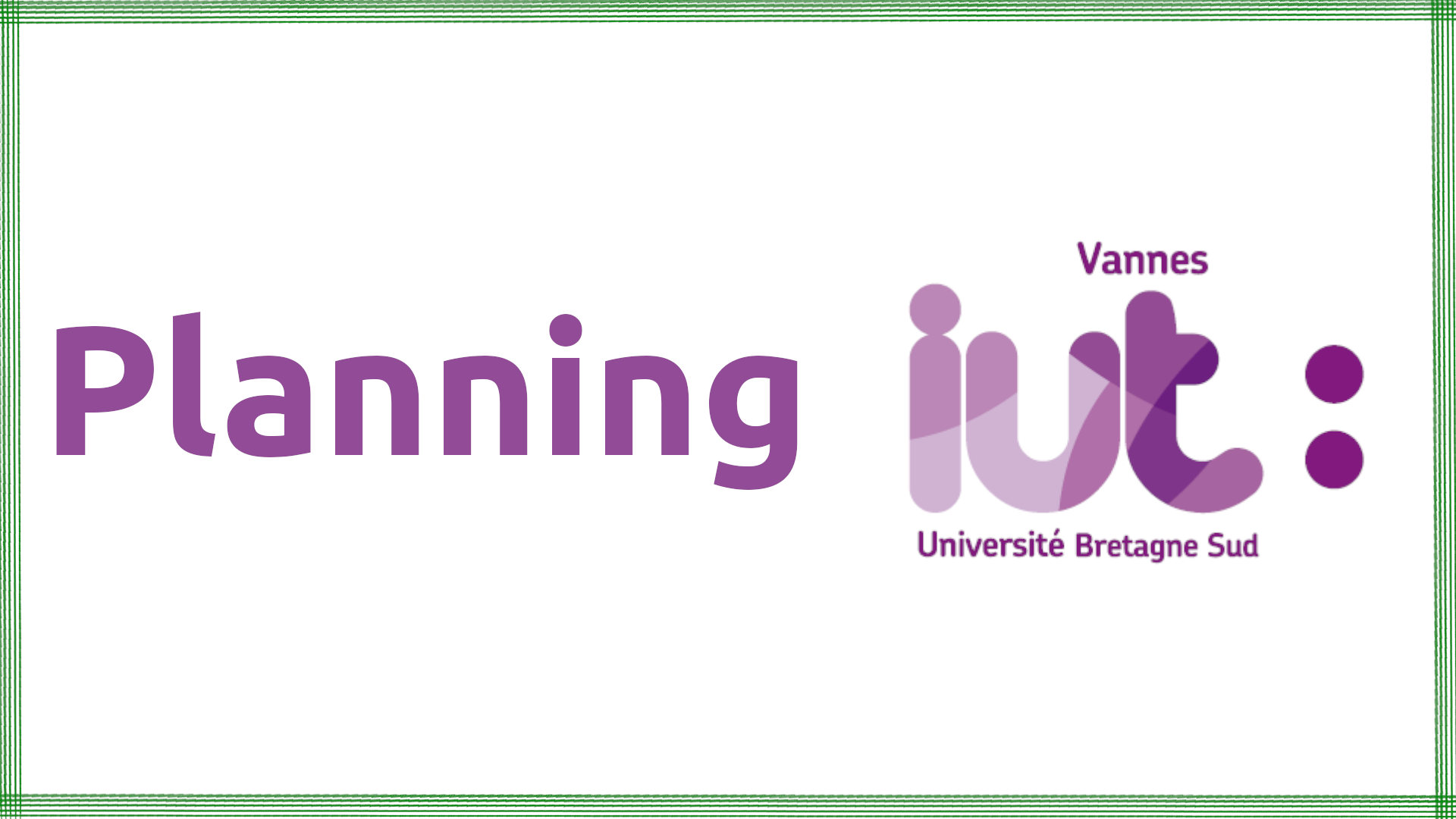 Fond de planning IUT Vannes